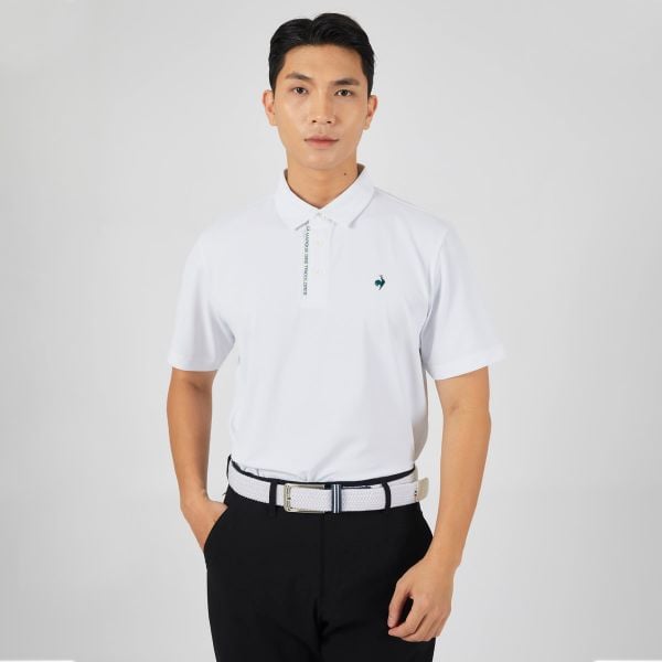  Áo Polo le coq golf nam GP121MTS35-WHTE 