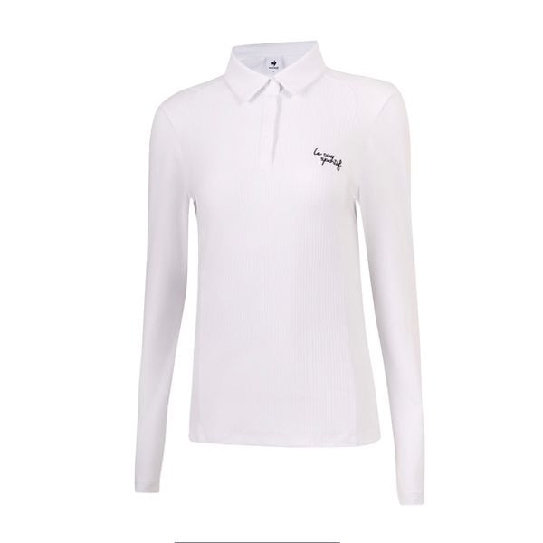 Áo dài tay có cổ le coq golf Nữ GP322LTL81-WHTE