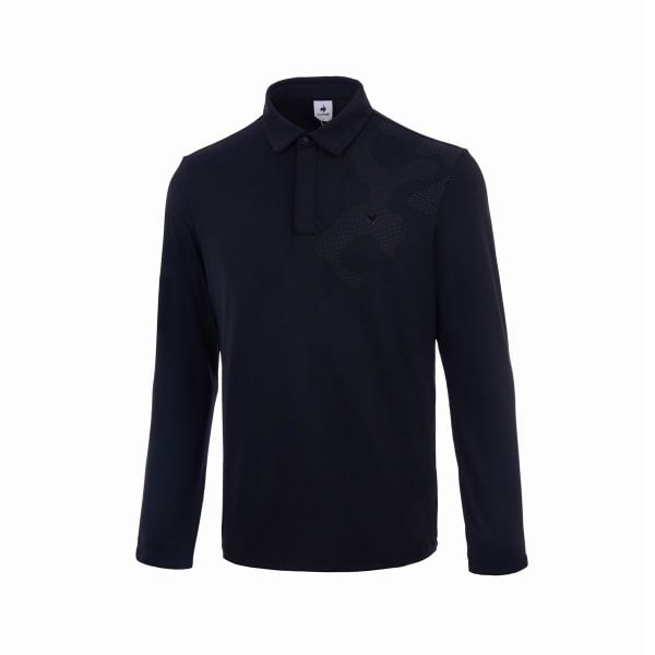 Áo dài tay có cổ le coq golf Nam GQ121MTL21-BLCK