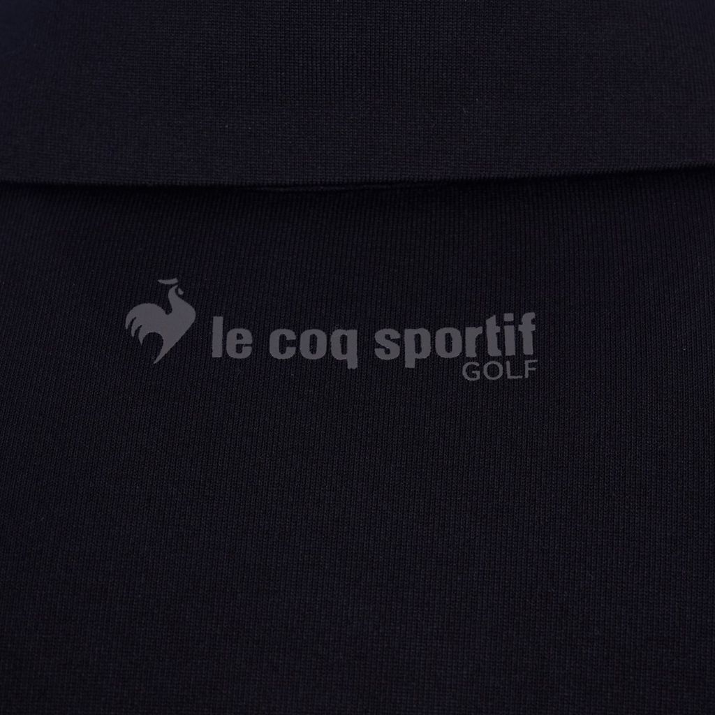 Áo polo dài tay Le Coq Golf GQ121MTL21-BLCK họa tiết in và logo thêu tinh tế