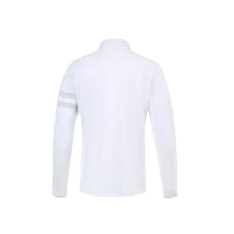 Áo golf nam Le Coq GQ121MTL12-WHTE thiết kế khuy bấm và khóa kéo hiện đại