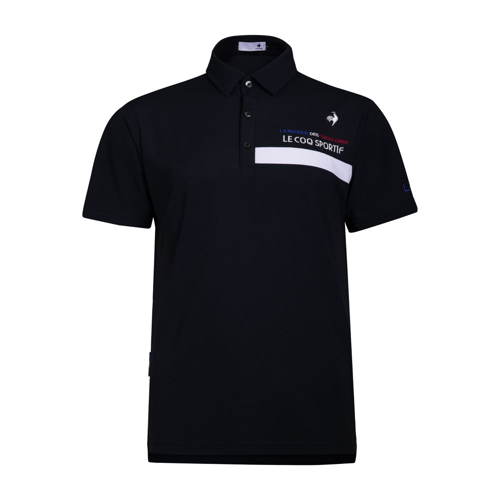 Áo polo golf nam Le Coq Sportif LG4FHS02MV-BK00 màu đen Stretch Forcer 3D