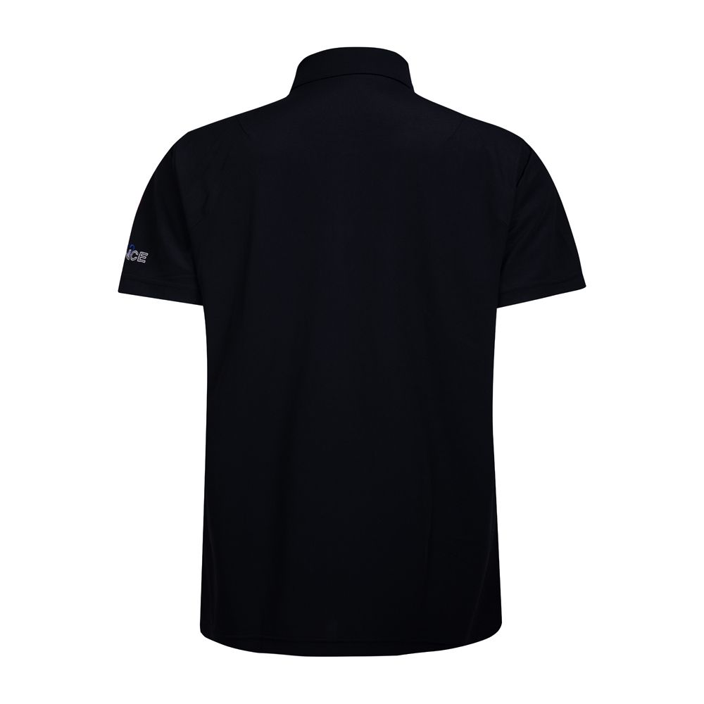 Áo polo golf nam đen Le Coq Sportif thoáng khí, chống nắng UPF50+