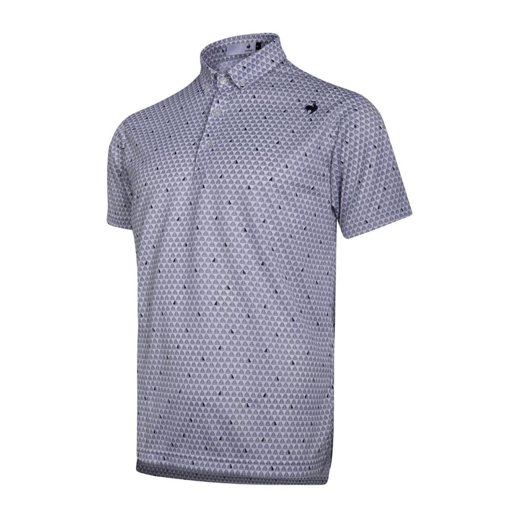 Áo polo golf nam xám Le Coq Sportif chống tia UV UPF15 thấm hút mồ hôi