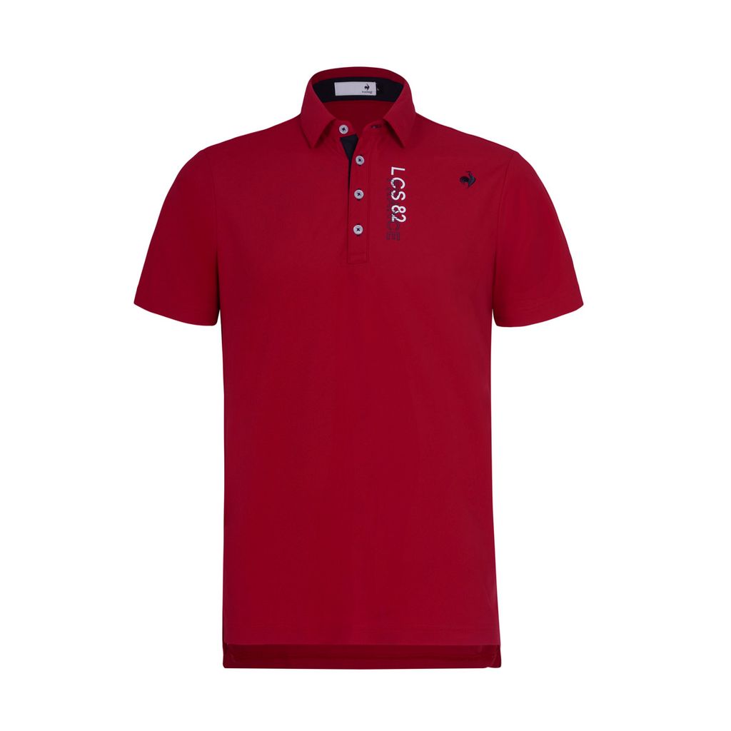 Áo polo golf nam đỏ đô Le Coq Sportif LG4FHS07MV-RD00 thoáng khí, co giãn linh hoạt