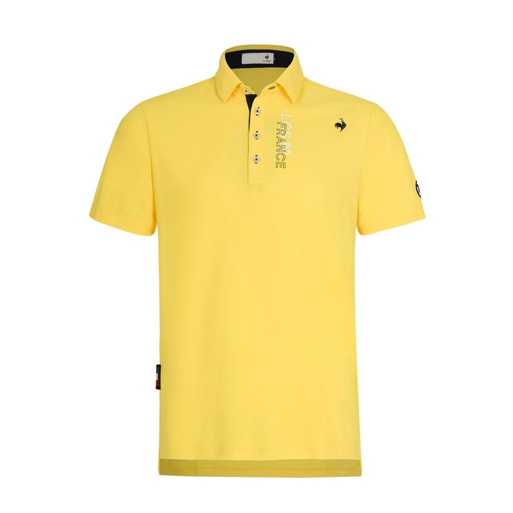 Áo polo golf nam vàng Le Coq Sportif LG4FHS07MV-YL00 thoáng khí, co giãn linh hoạt