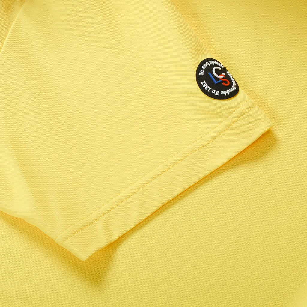 Thời trang golf nam Le Coq Sportif áo polo vàng thanh lịch, dễ phối đồ, phong cách đẳng cấp