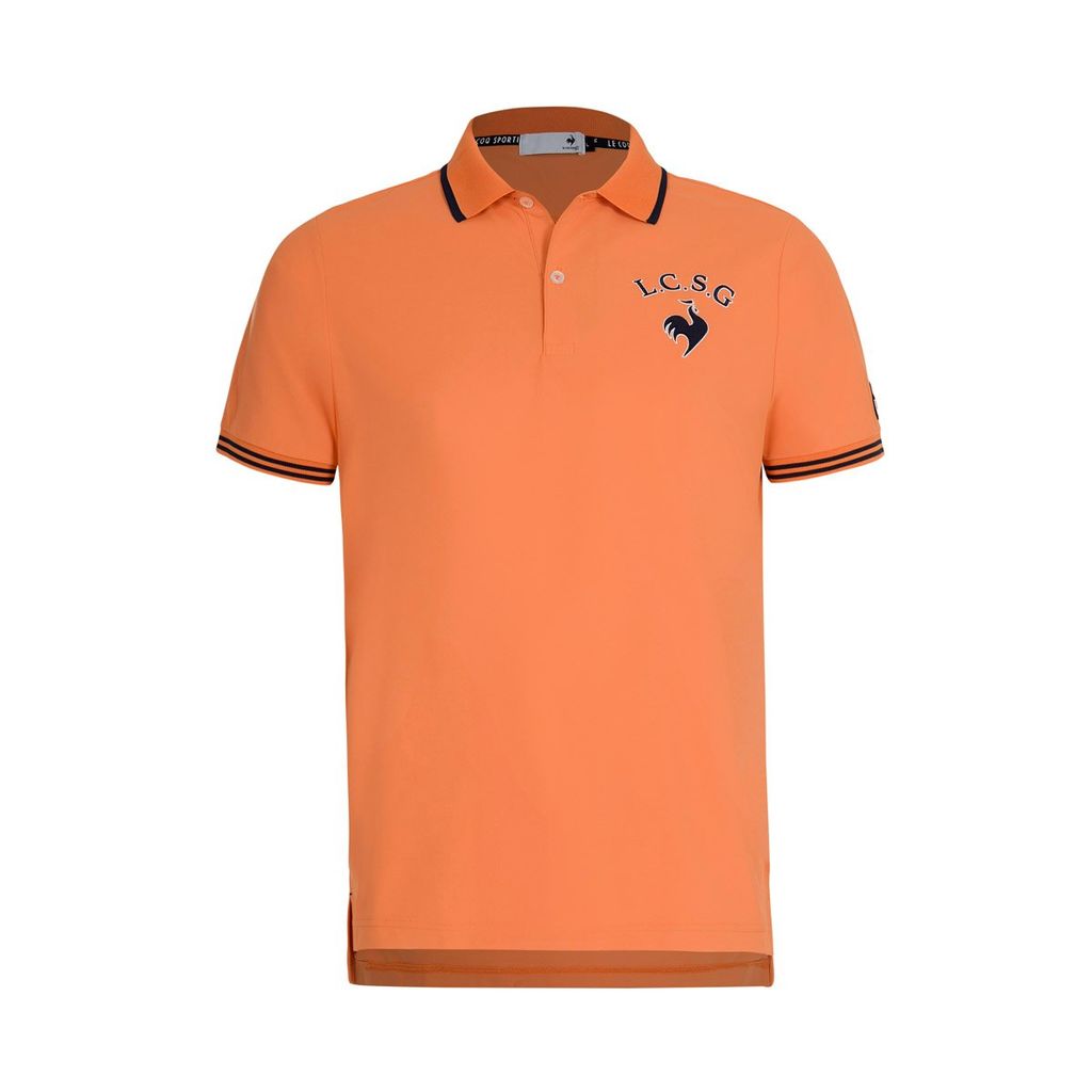 Áo polo golf nam cam Le Coq Sportif LG4FHS08MV-OR00 thoáng khí co giãn linh hoạt