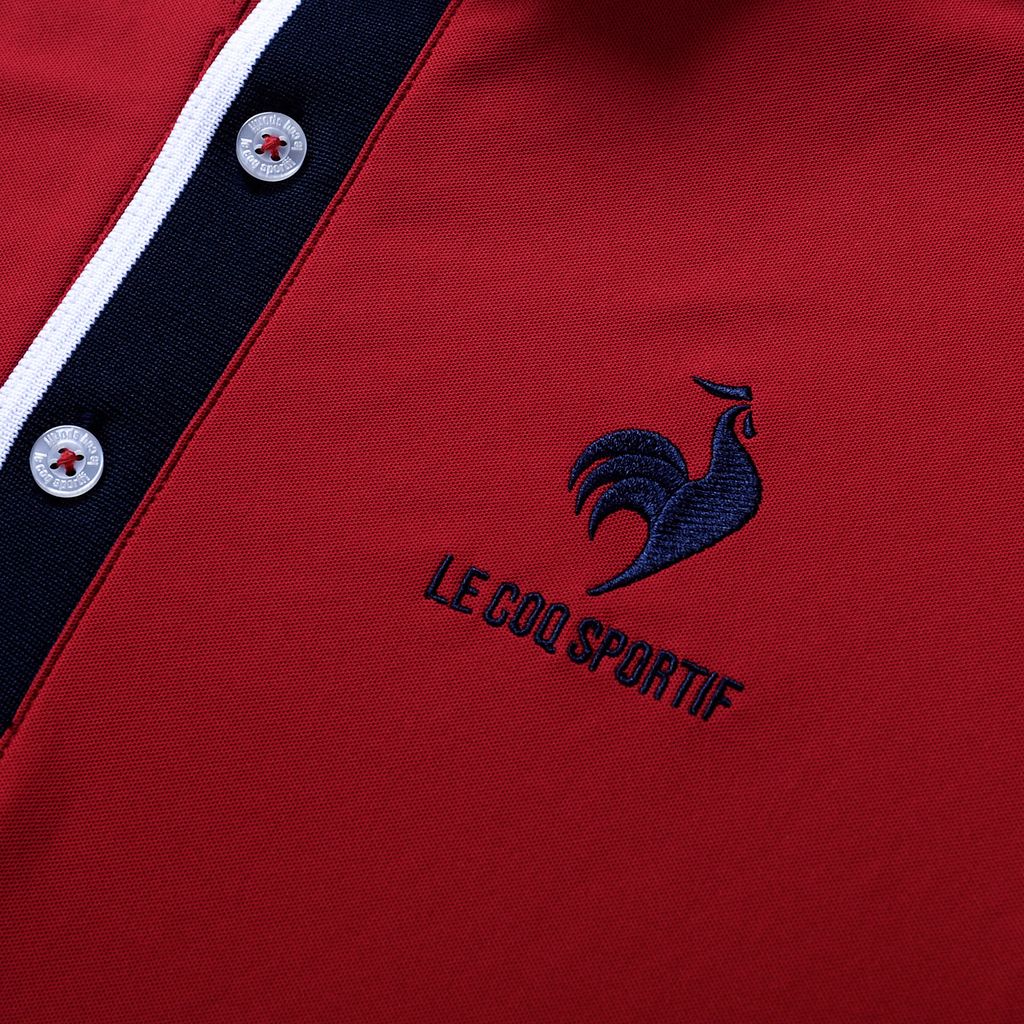 Áo polo golf nam Le Coq Sportif thanh lịch, logo gà trống thêu tinh xảo