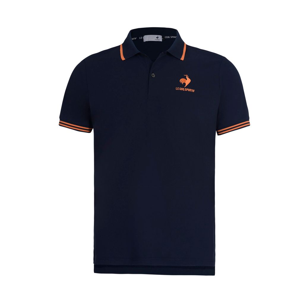 Áo polo golf nam Le Coq Sportif LG4FHS10MV-NV00 navy phối cam sang trọng