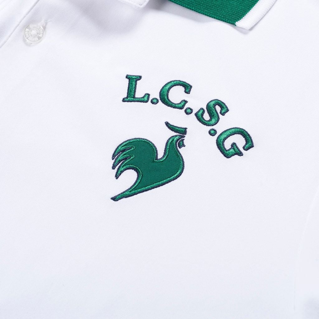 Áo polo golf Le Coq Sportif nam trắng chính hãng, thiết kế ôm nhẹ, phong cách thanh lịch