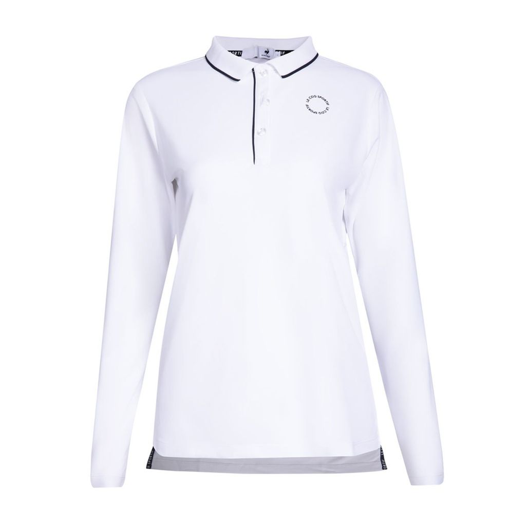 Áo dài tay có cổ le coq golf Nữ LG4FLS00LV-WH00