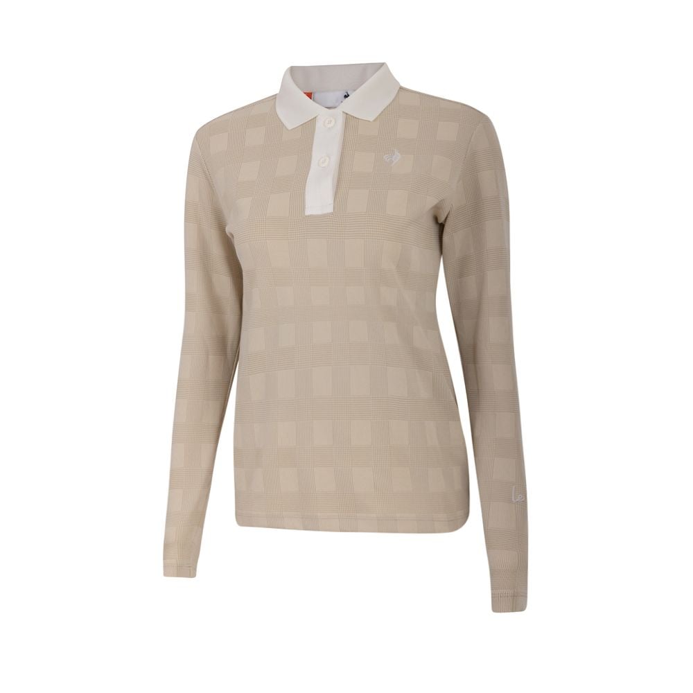 Áo golf nữ Le Coq Sportif LG4FLS03LV-BG00 họa tiết caro