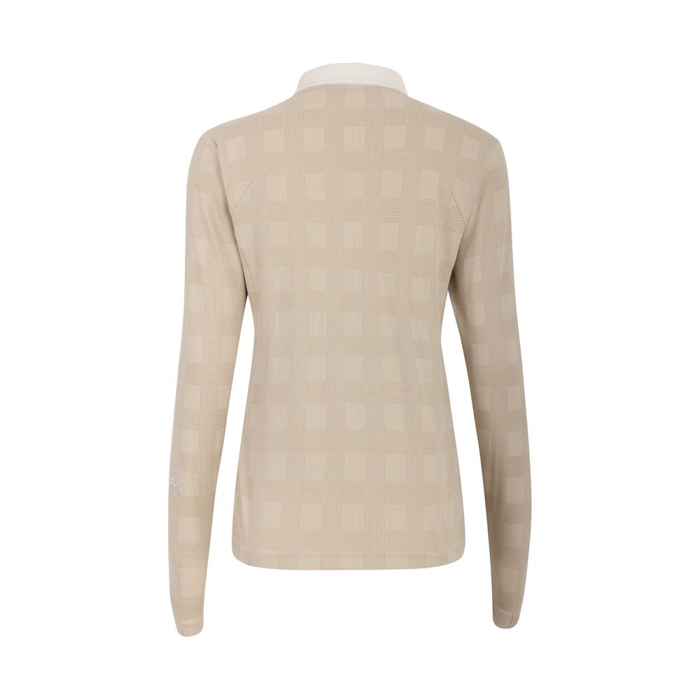 Áo dài tay có cổ nữ Le Coq Sportif Golf màu beige sang trọng