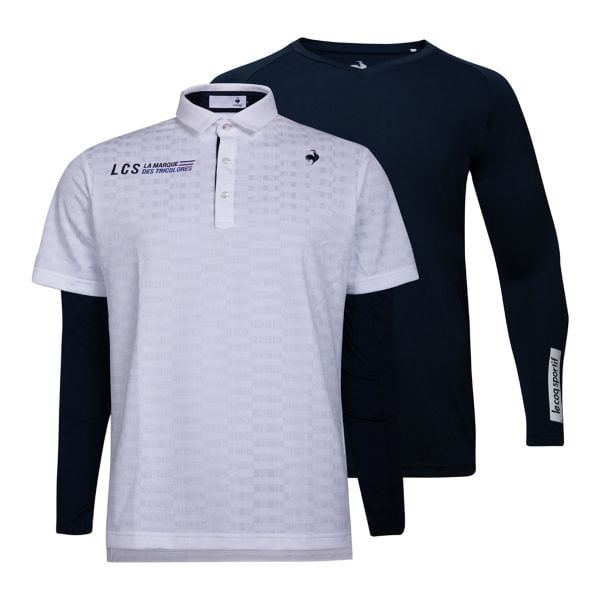 Áo Polo 2 trong 1 le coq golf Nam LG4FTZ01MV-WH00