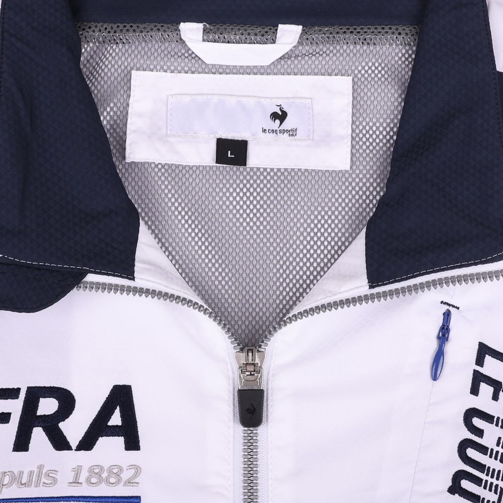 Áo khoác gió 2Way Le Coq Golf white phong cách thể thao