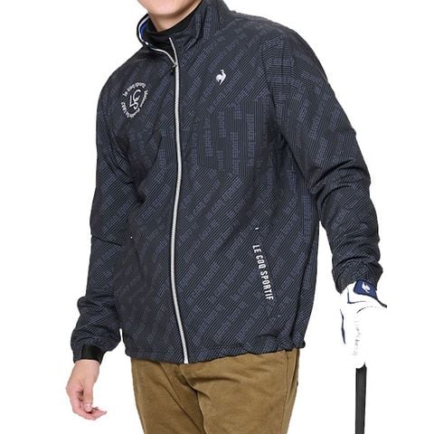 Áo khoác gió golf nam cao cấp Le Coq Sportif đen, chống thấm nước, thoải mái vận động