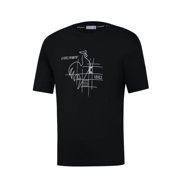  Áo T-Shirt le coq sportif Nam LT5SHT01MV-BK00 
