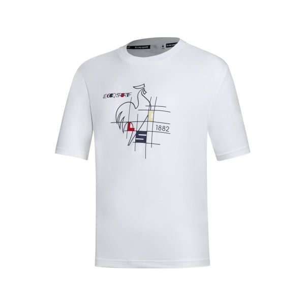  Áo T-Shirt le coq sportif Nam LT5SHT01MV-WH00 