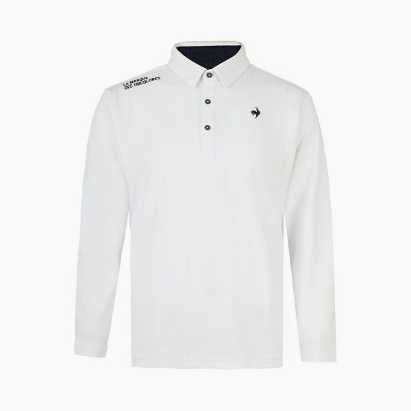 Áo dài tay có cổ le coq golf Nam QGMWJB05V-WH00