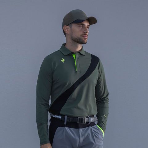 Áo dài tay có cổ le coq golf Nam QGMWJB21V-KH00