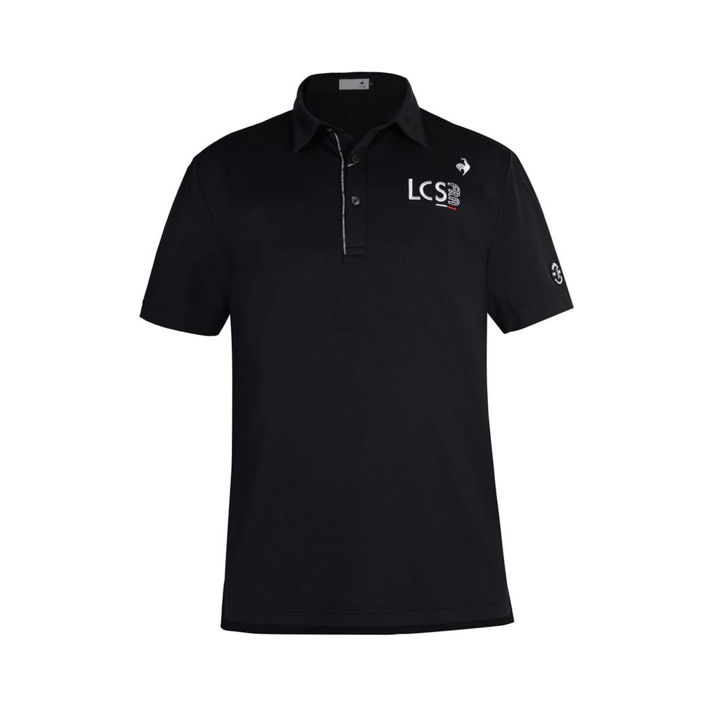 Áo polo golf nam Le Coq Sportif màu đen cổ điển tinh tế