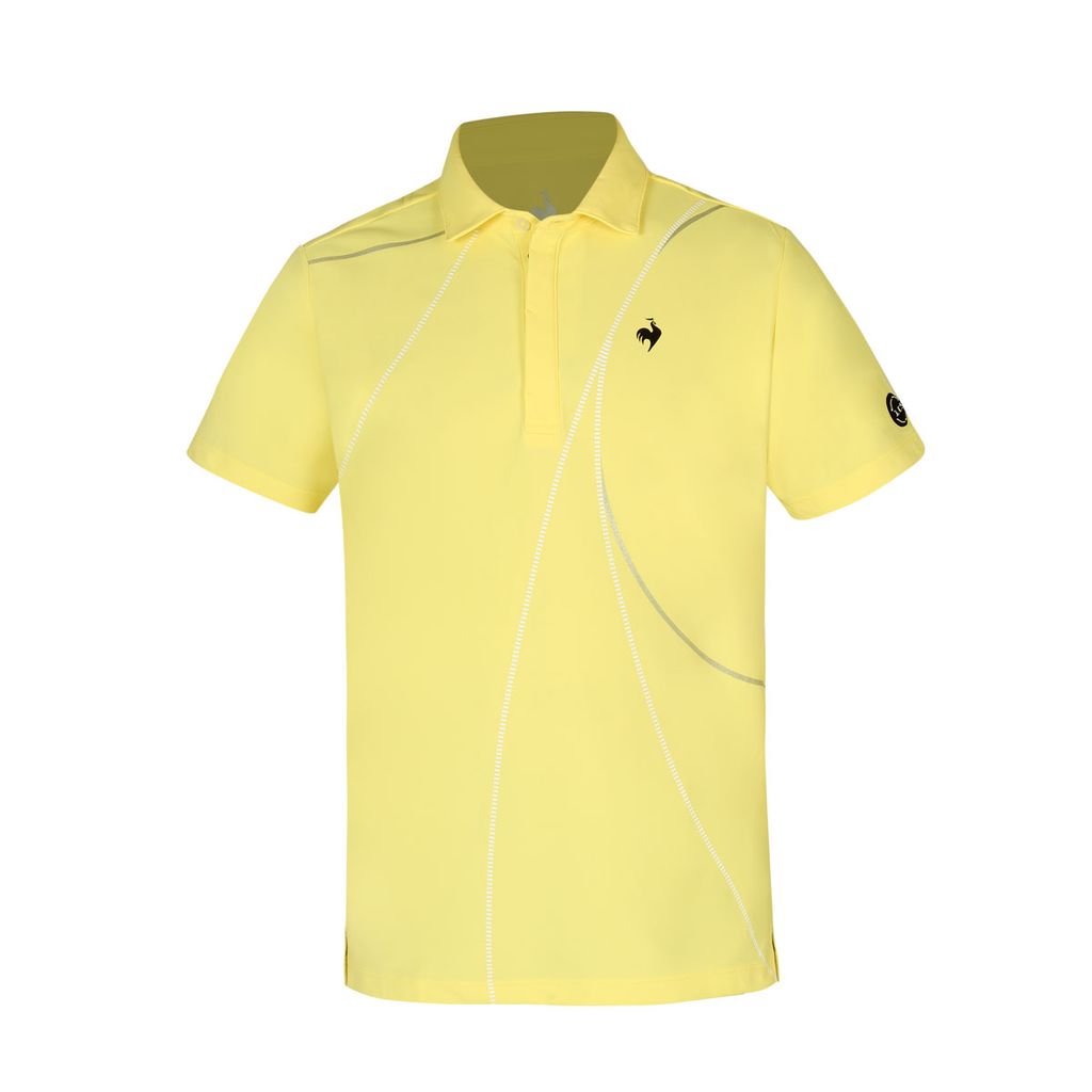 Áo polo golf nam vàng họa tiết Eiffel Le Coq Sportif