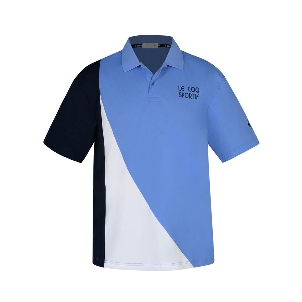 Áo polo nam Le Coq Sportif QMMXJA41V-BL xanh Heranka thoáng khí