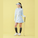  Áo dài tay có cổ le coq golf nữ - QGWVJB02V-BL00 