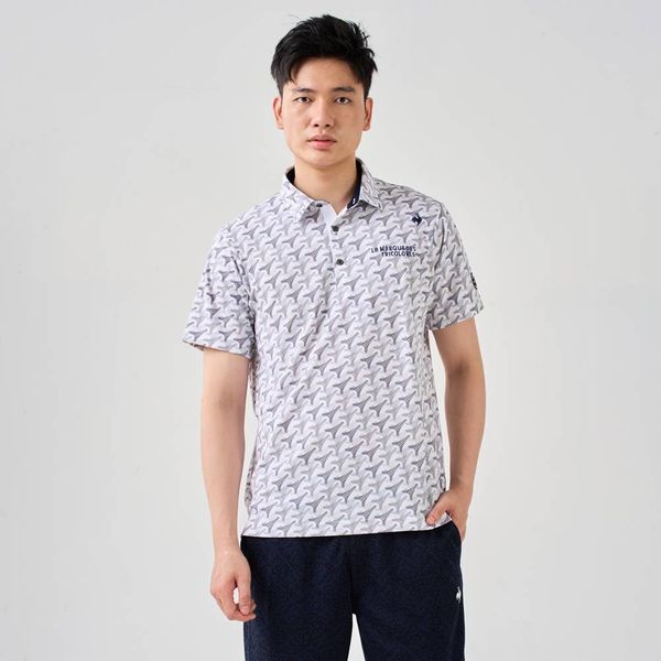  Áo Polo le coq golf nam QGMXJA05V-GY00 