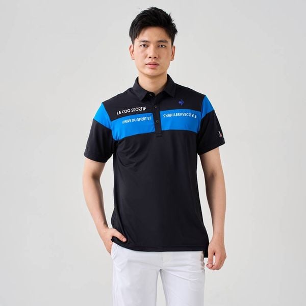  Áo Polo le coq golf nam QGMXJA19V-BK00 