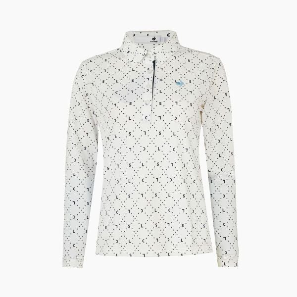  Áo dài tay có cổ le coq golf nữ - QGWWJB01V-WH00 