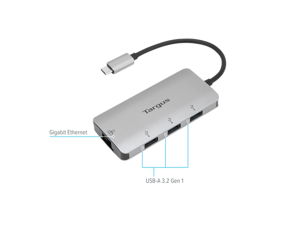 Hub chia USB-C™ ra 3 cổng USB 3.2 Gen 1 có Ethernet Targus ACA959