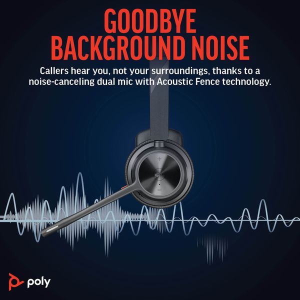 Tai nghe không dây Bluetooth Poly Voyager 4310 UC