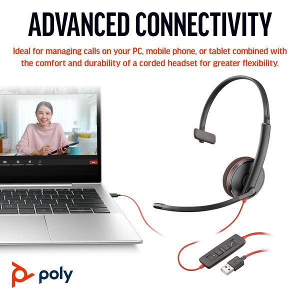 Tai nghe USB Plantronics Blackwire 3210, C3210