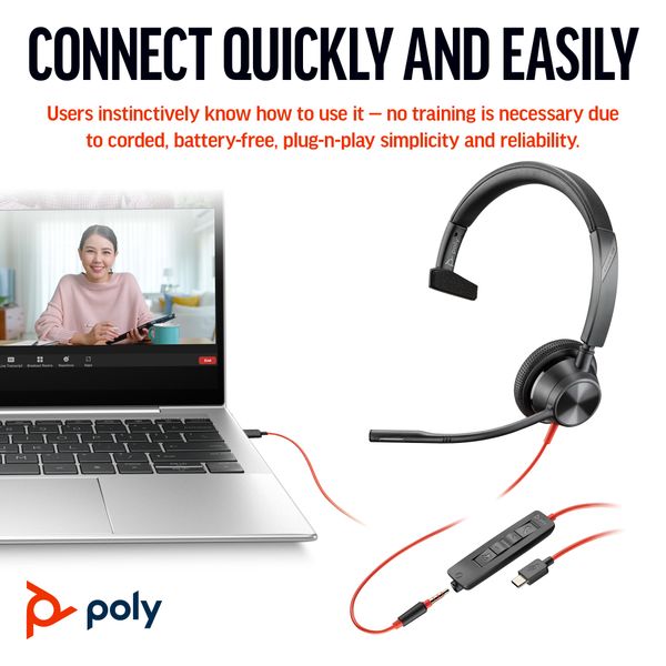Tai nghe USB Plantronics Blackwire 3315, BW3315
