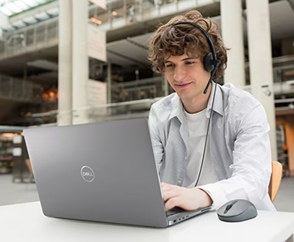 Tai nghe có dây USB và jack 3.5mm hai bên tai Dell WH1022