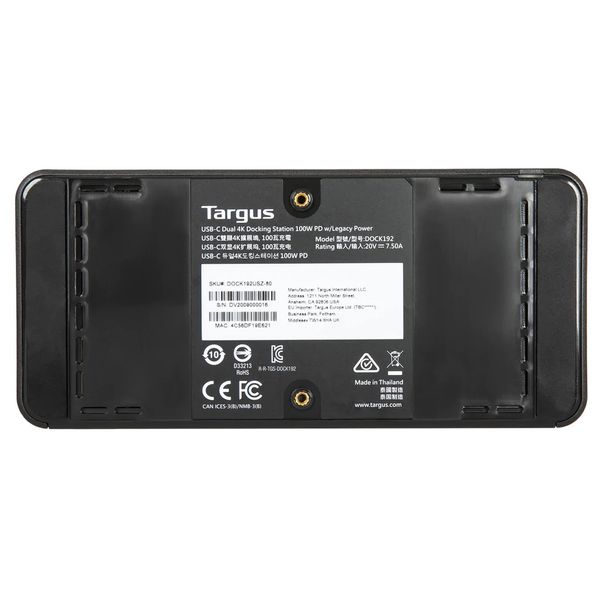 Trạm kết nối USB-C Universal DV4K nguồn 100W PD Targus DOCK182