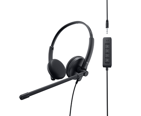 Tai nghe có dây USB và jack 3.5mm hai bên tai Dell WH1022