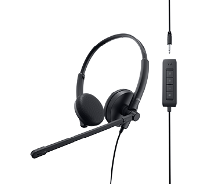 Tai nghe có dây USB và jack 3.5mm hai bên tai Dell WH1022