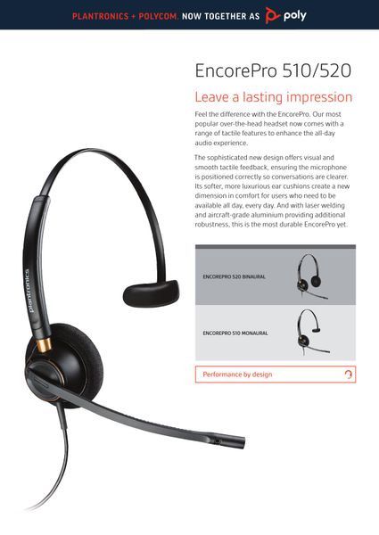 Tai nghe tổng đài điện thoại Plantronics EncorePro HW510