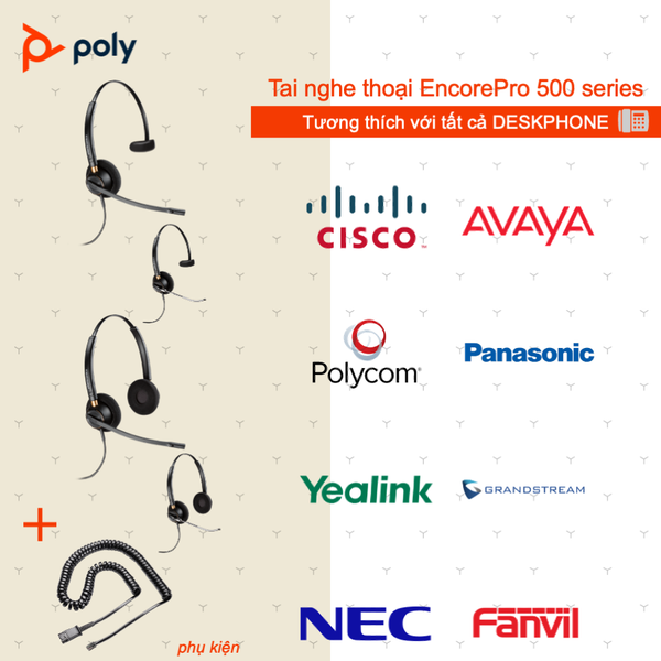 Tai nghe tổng đài điện thoại Plantronics EncorePro HW540
