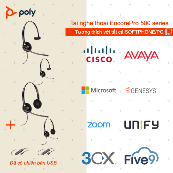 Tai nghe tổng đài điện thoại Plantronics EncorePro HW510