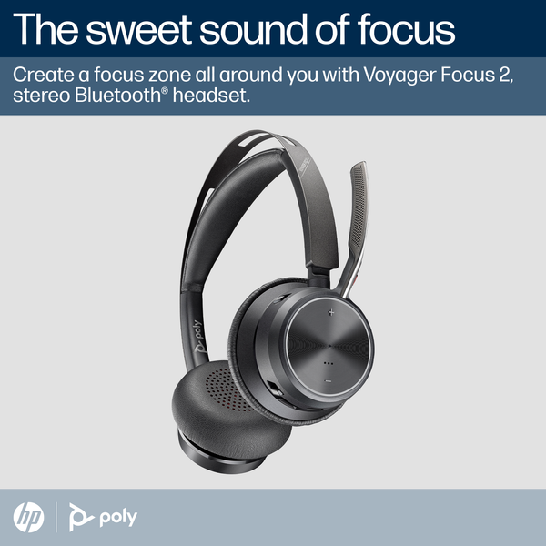 Tai nghe không dây Bluetooth Poly Voyager Focus 2 UC
