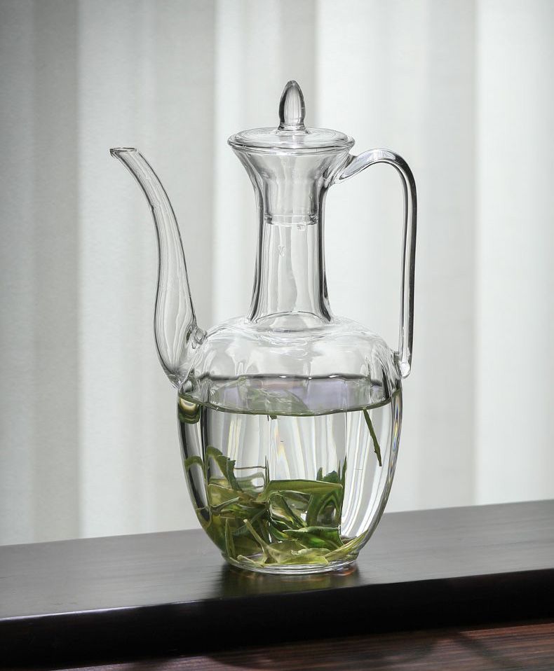 Ấm Pha Trà Thủy Tinh Phong Cách Vintage – Dung Tích 550ml