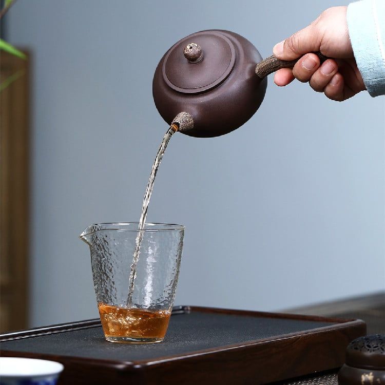 Ấm Trà Tử Sa Đường Vũ Tử Nê Dung Tích 300ml ( Ấm Quai Siêu Kiểu Nhật )