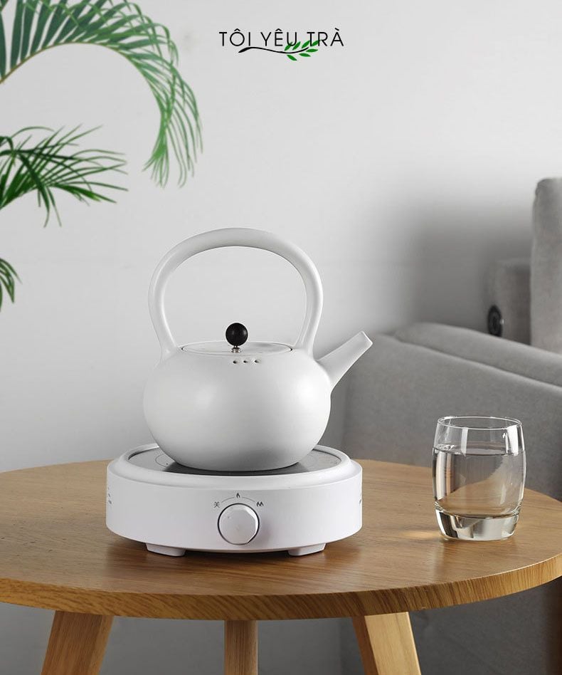 Bếp điện mini đa năng nấu trà cà phê công suất 800W mặt gốm cao cấp