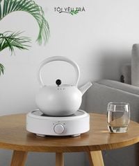 Bếp điện mini đa năng nấu trà cà phê công suất 800W mặt gốm cao cấp