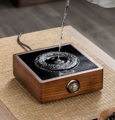 Bệp Điện Pha Trà Hồng Ngoại Vỏ Gỗ Óc Chó Công Suất Cao 1300W