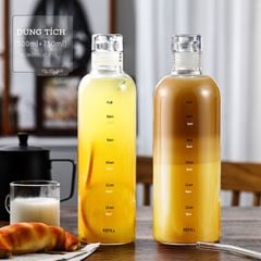 Bình Ủ Lạnh Trà, Cold Brew Tea Thủy Tinh Borosilicate Có Vạch Thời Gian